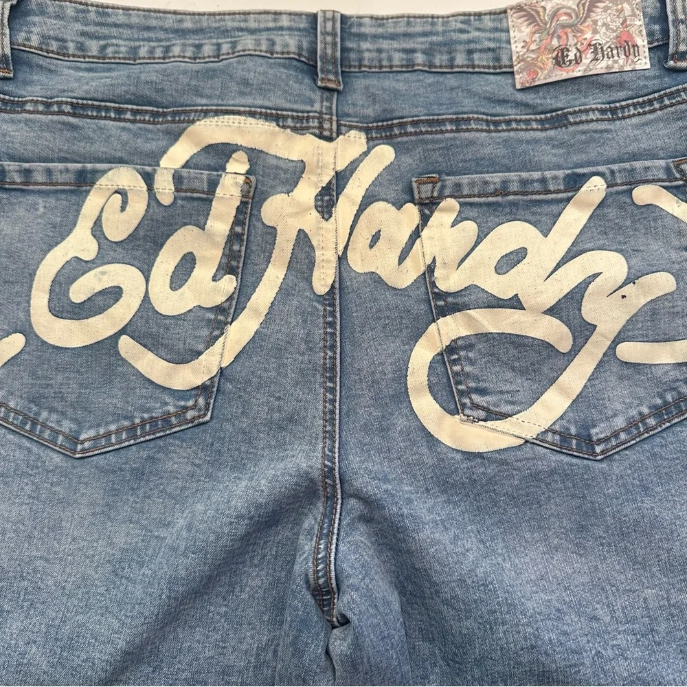 Ed Hardy Women's Blue Denim Jeans - Picture 4 of 7